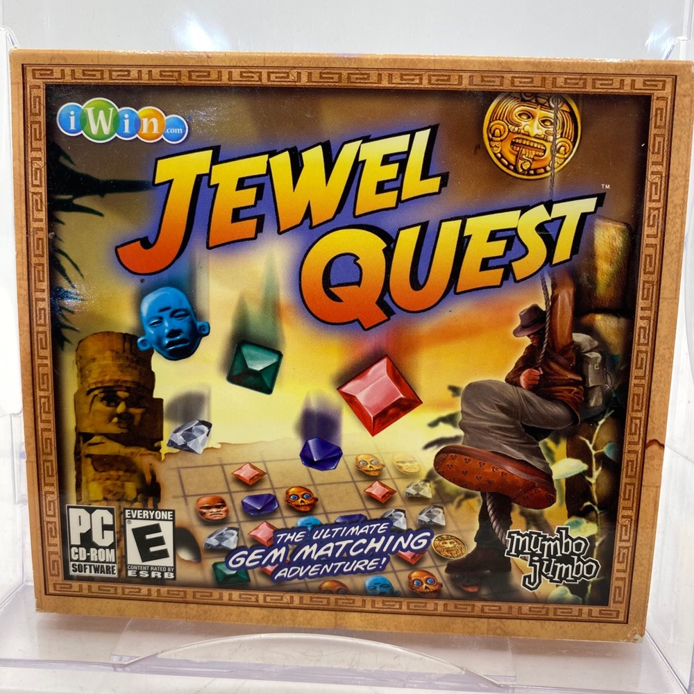 Jewel‎ Quest PC CD-ROM Video Game MumboJumbo 2004 Puzzle Adventure Windows XP